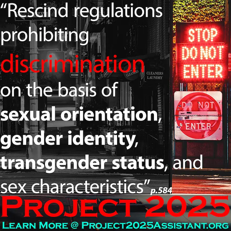 Discrimination quote from Project 2025